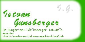 istvan gunsberger business card